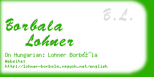 borbala lohner business card